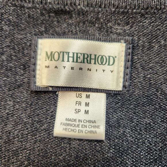 Motherhood Maternity Gray Cardigan Sweater‎ Long Sleeve Button Flowy Tunic M - Picture 11 of 13
